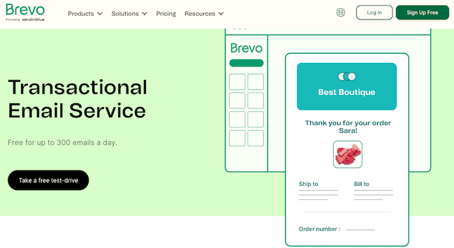 Brevo free SMTP server transactional email service
