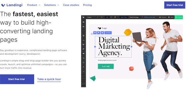 creador de páginas de destino receptivas