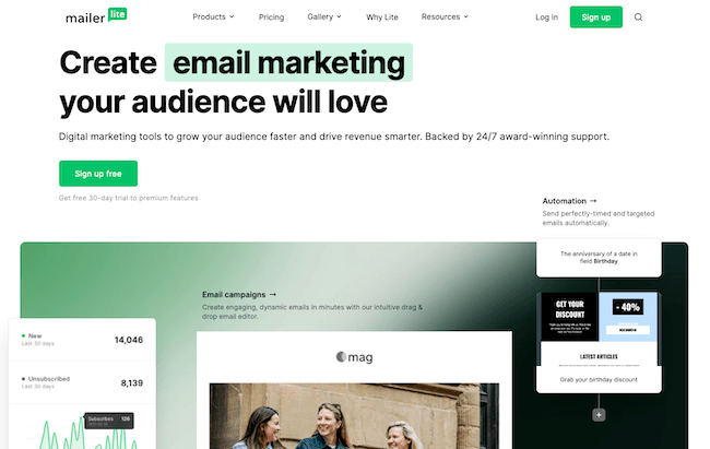 Mailerlite Mailchimp alternative email marketing tool
