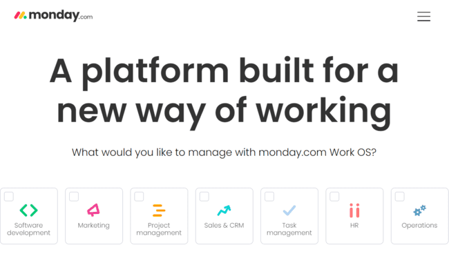 Monday.com crm and project management software