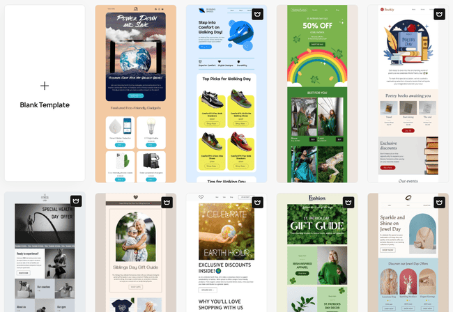 plantillas de email gratuitas para comercio electrónico de Mailchimp