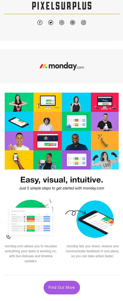 solo ad example from Pixel Surplus