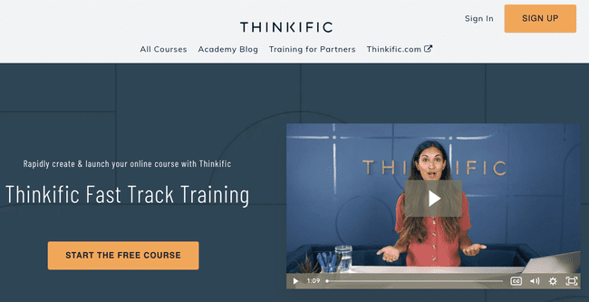 Thinkific fast track training on how to create an online course